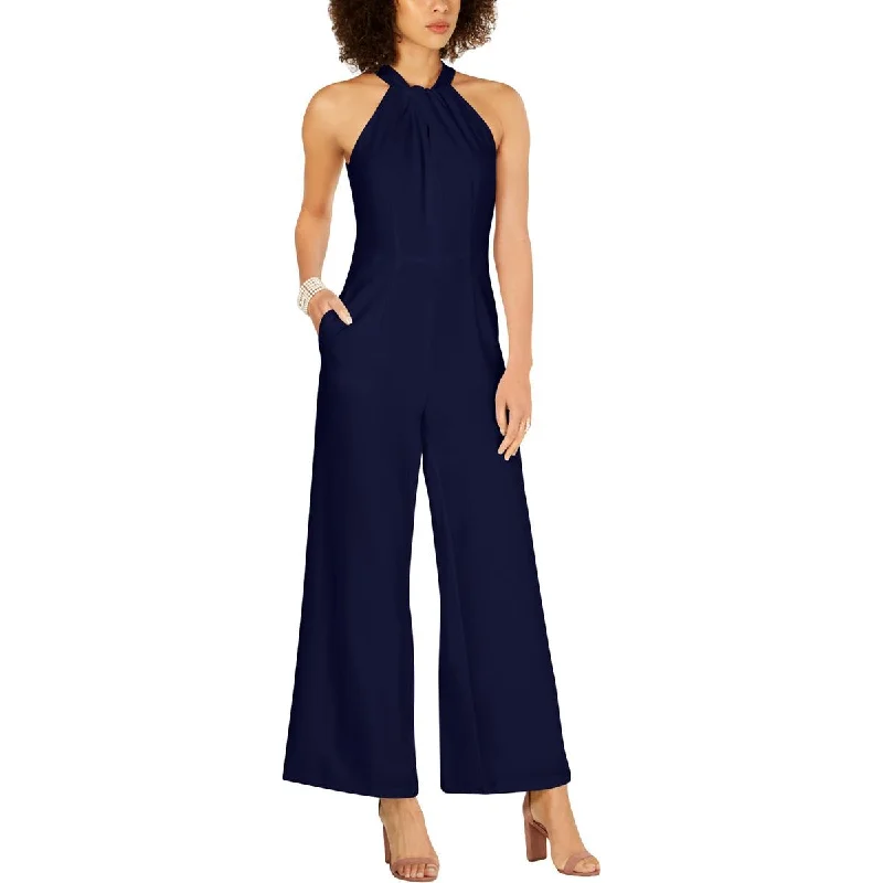 Ride The Style Wave Julia Jordan Womens Crepe Halter Jumpsuit