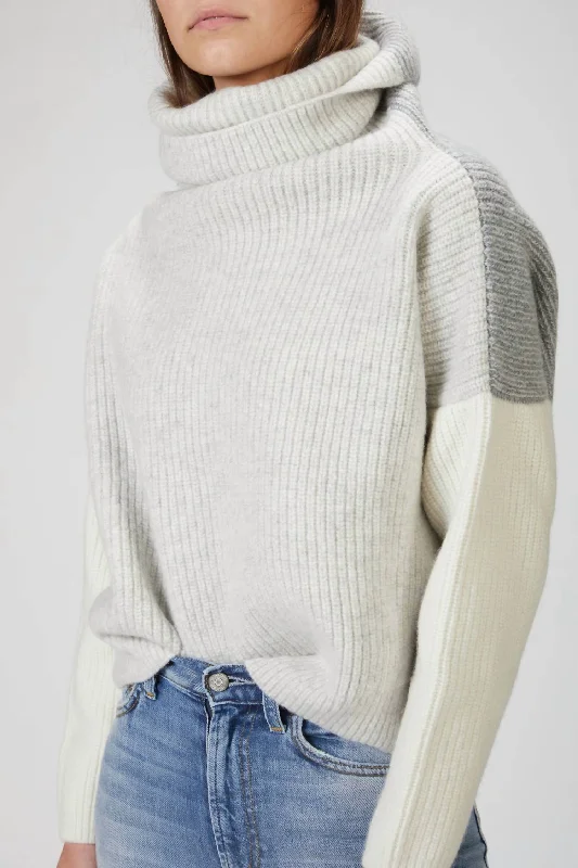 Relaxed Fashion Joan Jumper In Grey/white