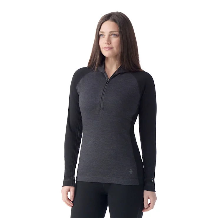 Limited Edition Smartwool Women's Classic Thermal Merino Base Layer 1/2 Zip Hoodie