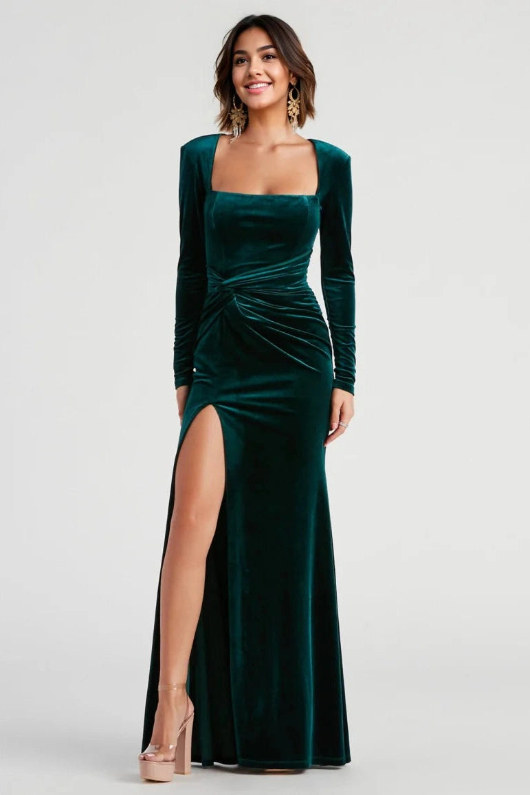 Final Sale Mindy Formal Velvet Knot Dress