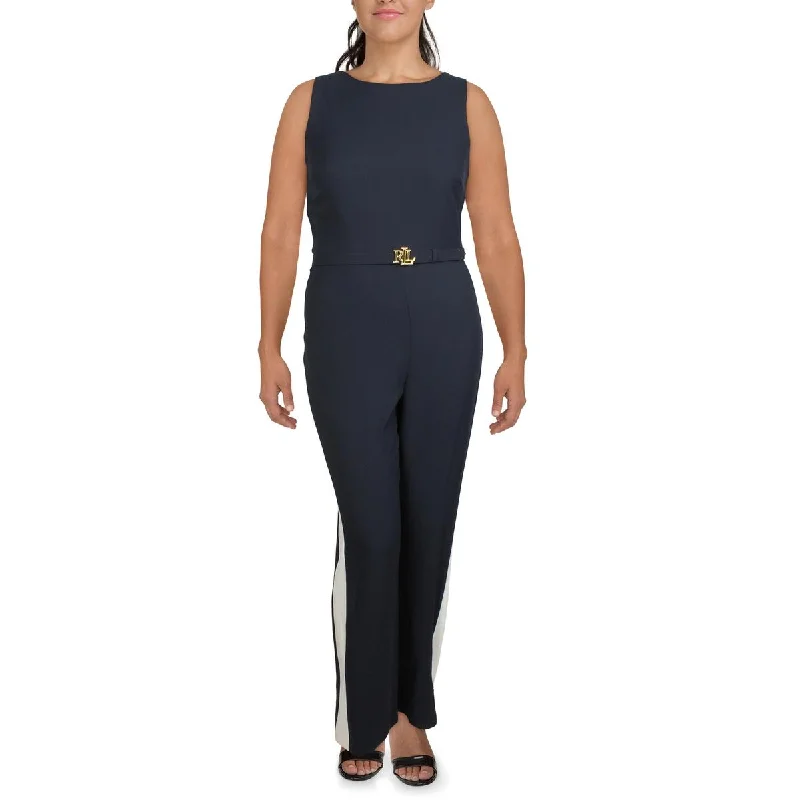 Exclusive Designer Collection Lauren Ralph Lauren Womens Crepe Colorblock Jumpsuit