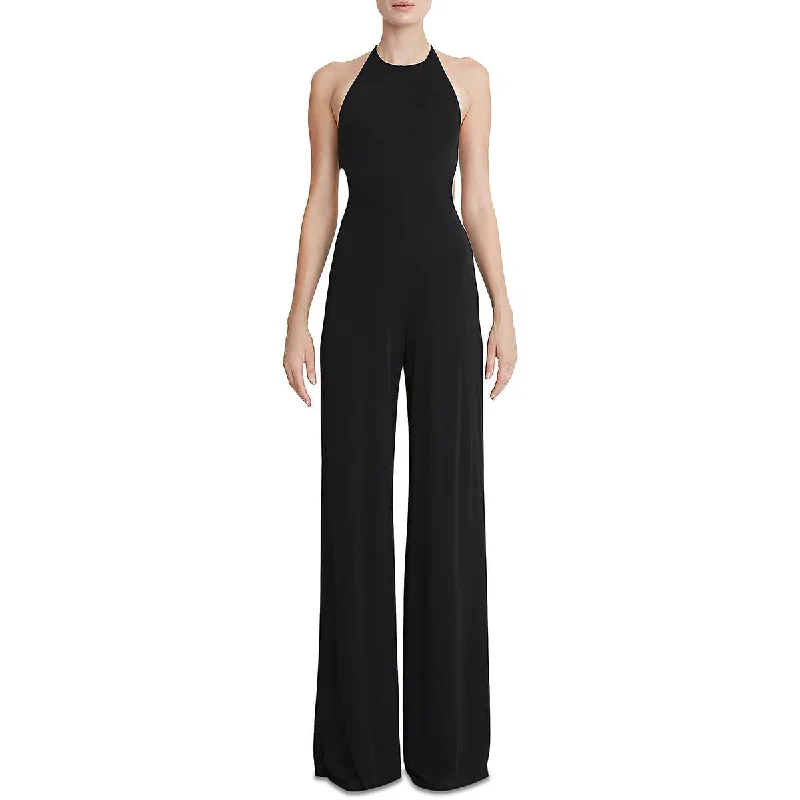 Elegant Women's Clothing Online Halston Womens Alexis Jersey Cut-Out Jumpsuit