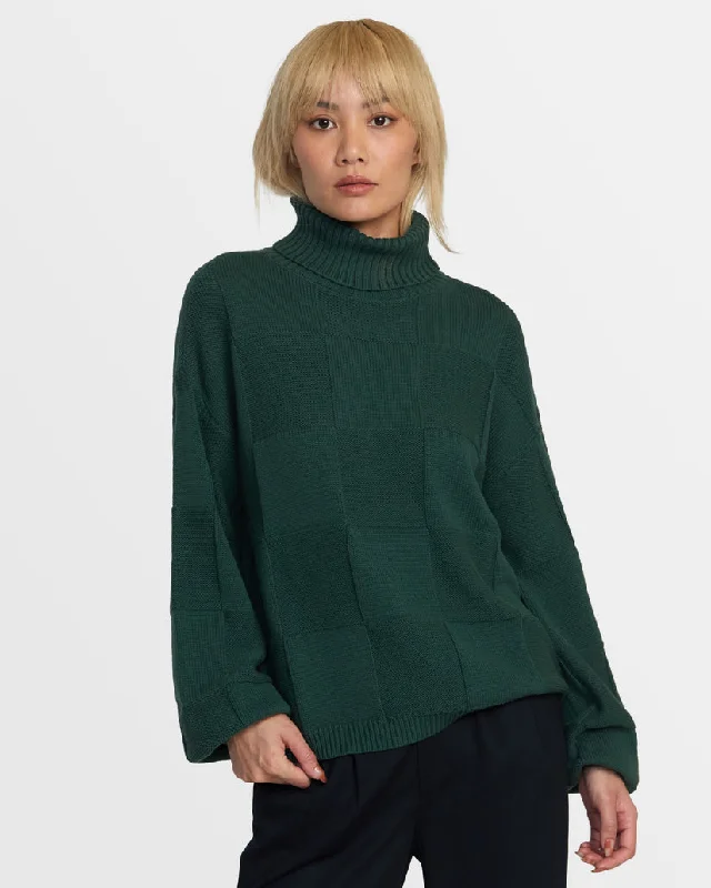 Trendy Online Boutiques RVCA VINEYARD TURTLENECK SWEATER - PINENEEDLE