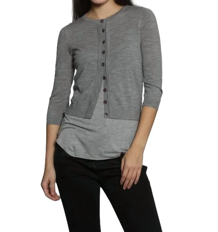 Unbeatable Prices Merino Dress Cardigan In Grey