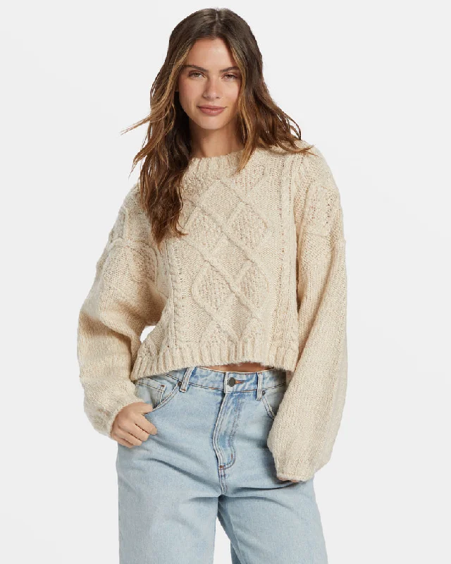 Affordable Women's Clothing Sale Online Billabong Modern Love Pullover Sweater - DOVE