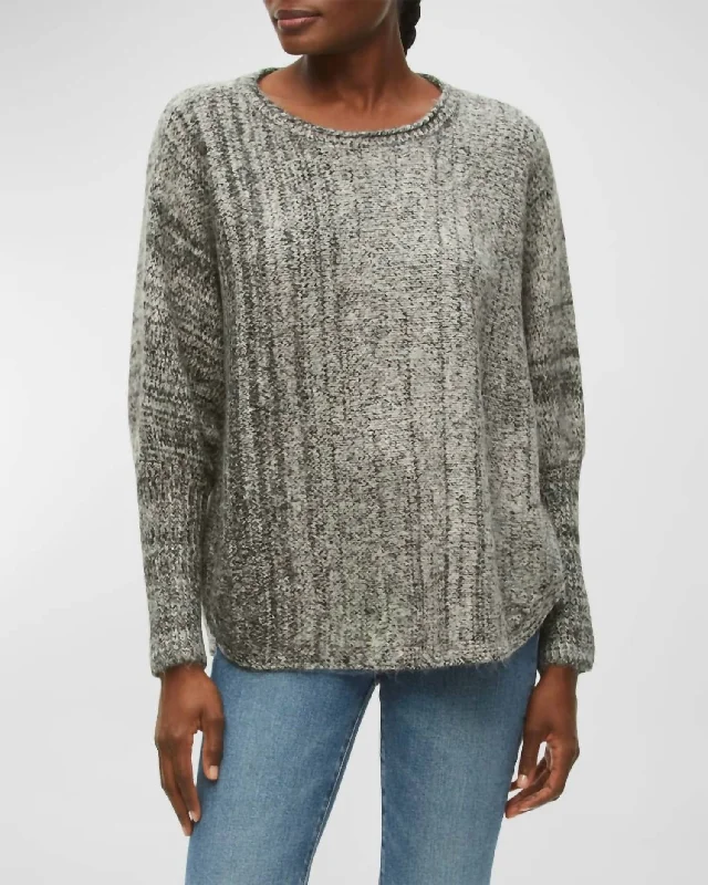 Wardrobe Essentials Selina Poncho Sweater in Shadow Combo