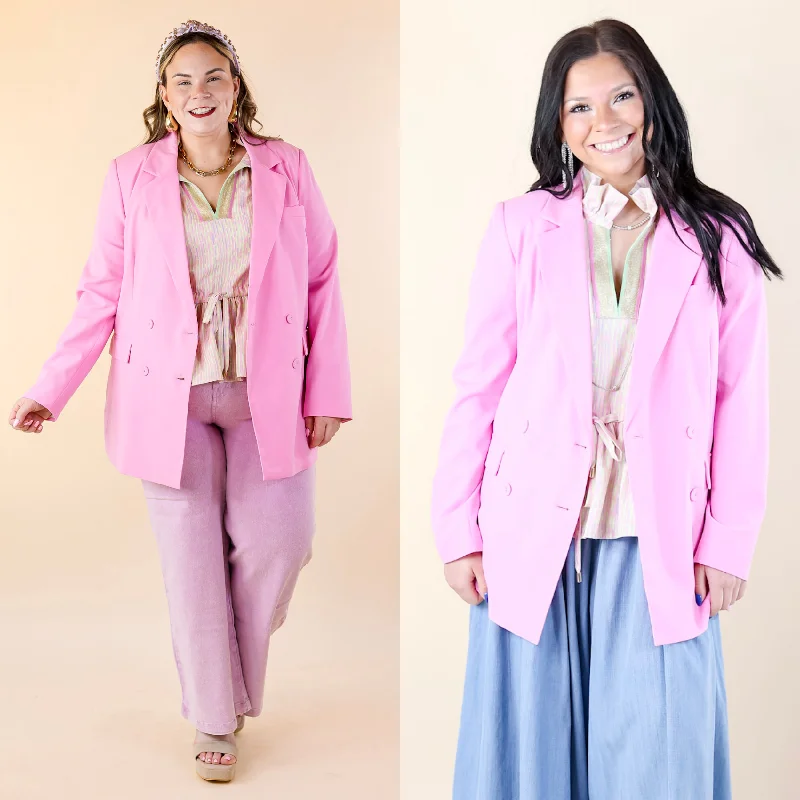 High-Quality Women's Fashion Dresses Emily McCarthy | Bristol Blazer in Bon Bon (Pink)