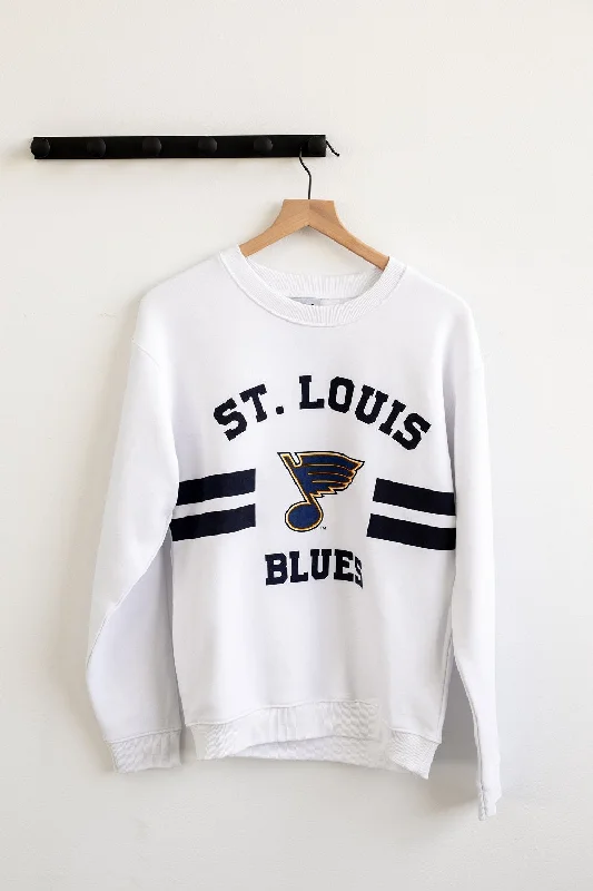 Minimalist Style ST. LOUIS BLUES LINE CHANGE UNIVERSITY CREW - WHITE