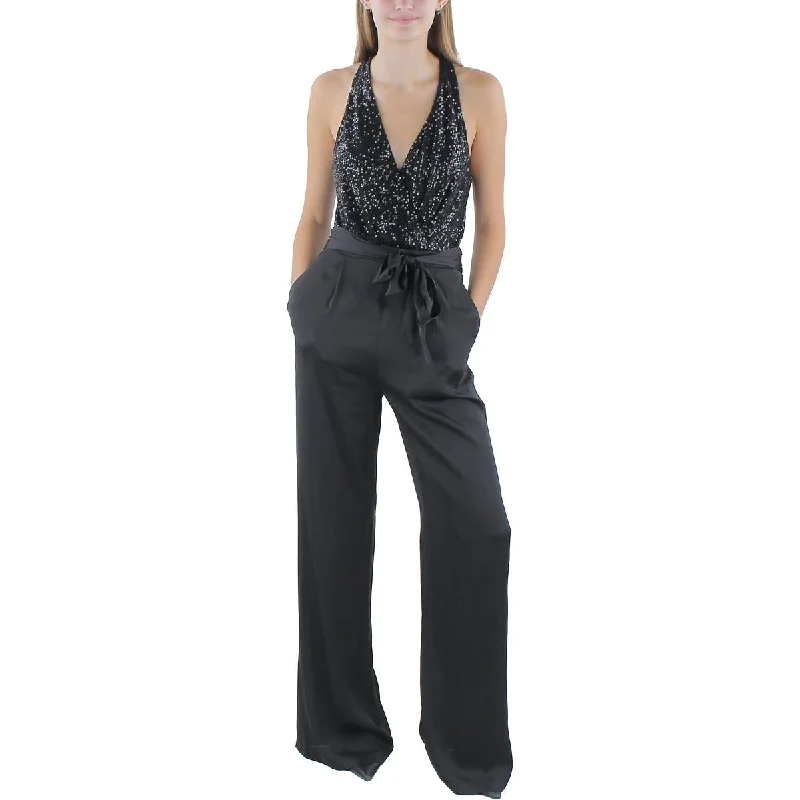 Modern Women's Fashion with Vintage Touches Ramy Brook Womens Rebekah Silk Tie Front Jumpsuit