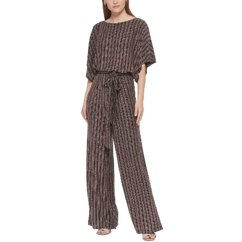 Premium Style Jessica Howard Womens Knit Glitter Jumpsuit