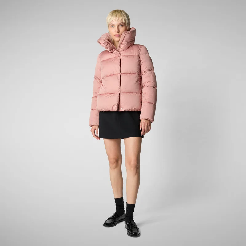 Festival Fashion Woman's animal free puffer jacket Felicity in MISTY ROSE