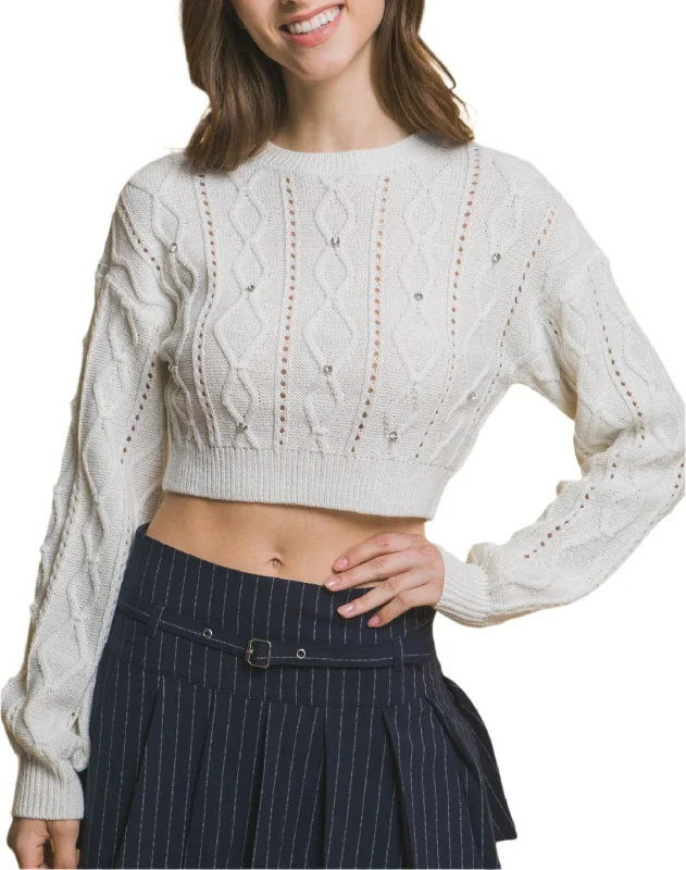 Best Clearance Sales Right Now Cropped Stone Sweater