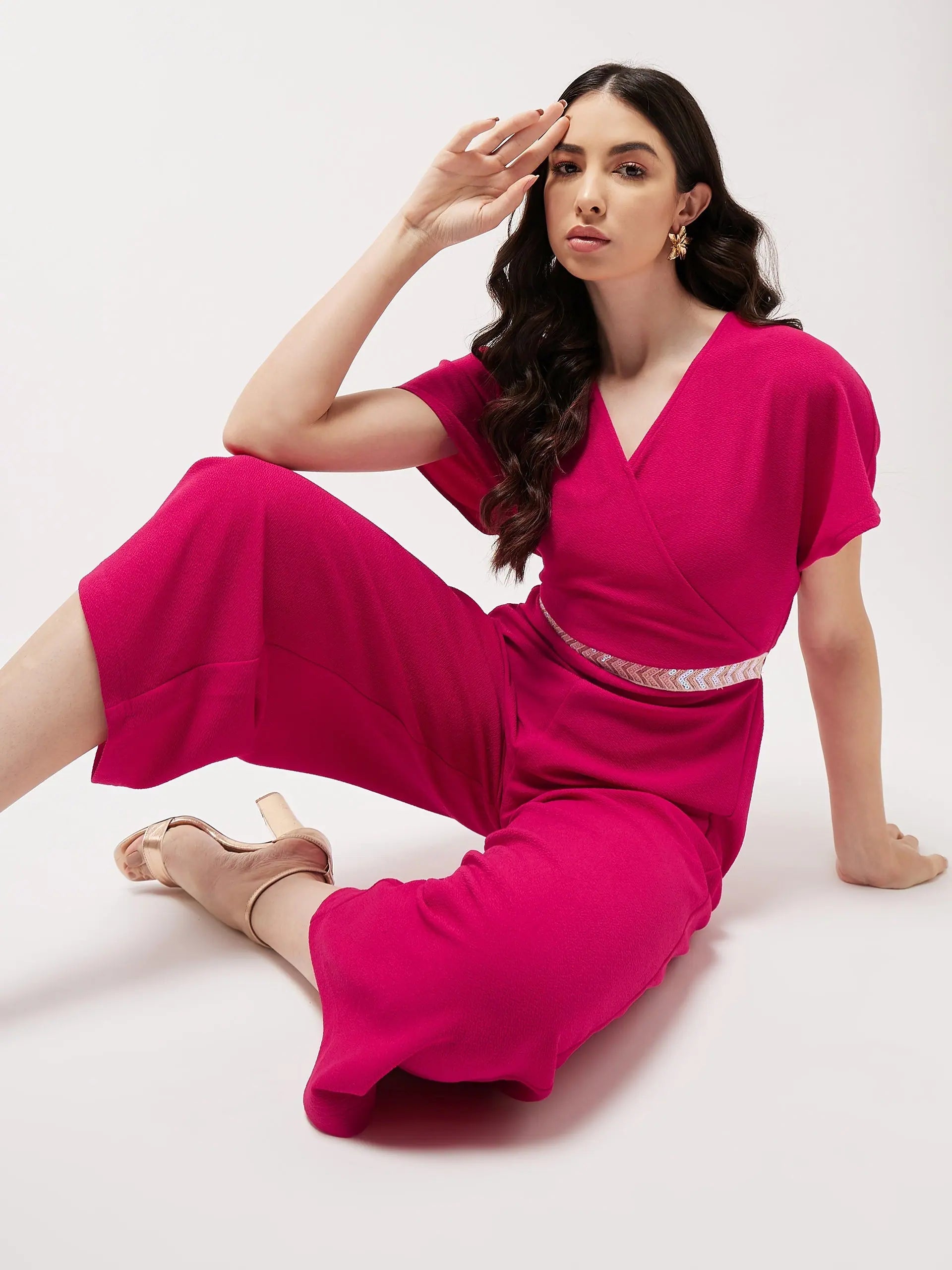 Sale Event, Prices Rock Solid Overlap Jumpsuit