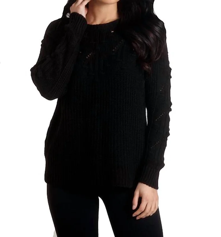 Casual Fashion Trends for Women Knit Sweater In Black