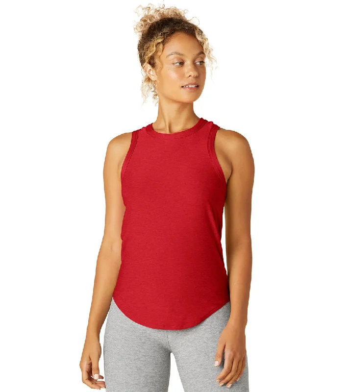 Fashion-forward Women's Clothing Beyond Yoga Featherweight Keep It Moving Tank Candy Apple Red Heather