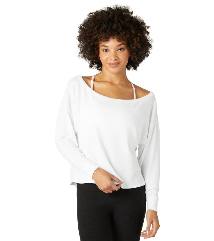 Casual and Comfortable Outfits Beyond Yoga Let Loose Pullover White