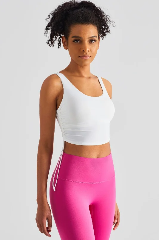 Exclusive Discounts Cropped Tank Tops with Side Drawstring