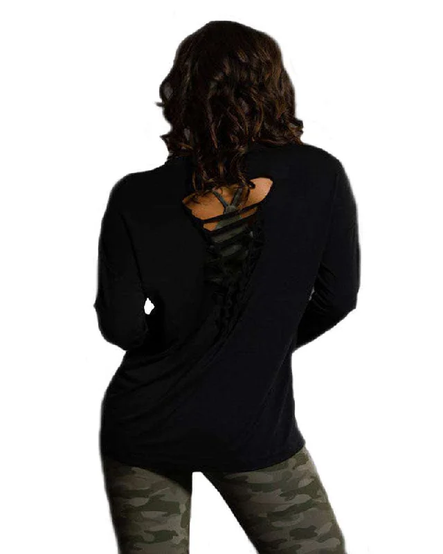 Women's Clothing Boutique Braid Back Long Sleeve