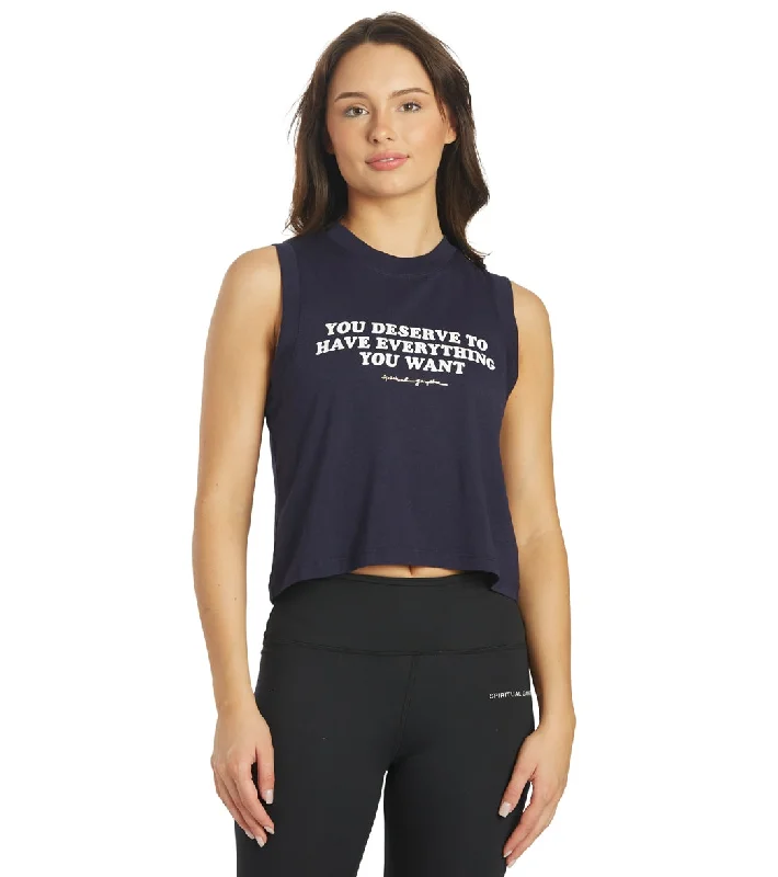 Fashion Deal Spiritual Gangster Want Box Crop Tank