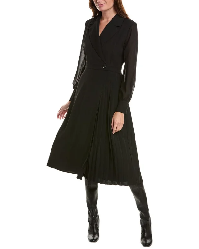 Chic Style Gracia Pleated Panel Wrap Dress