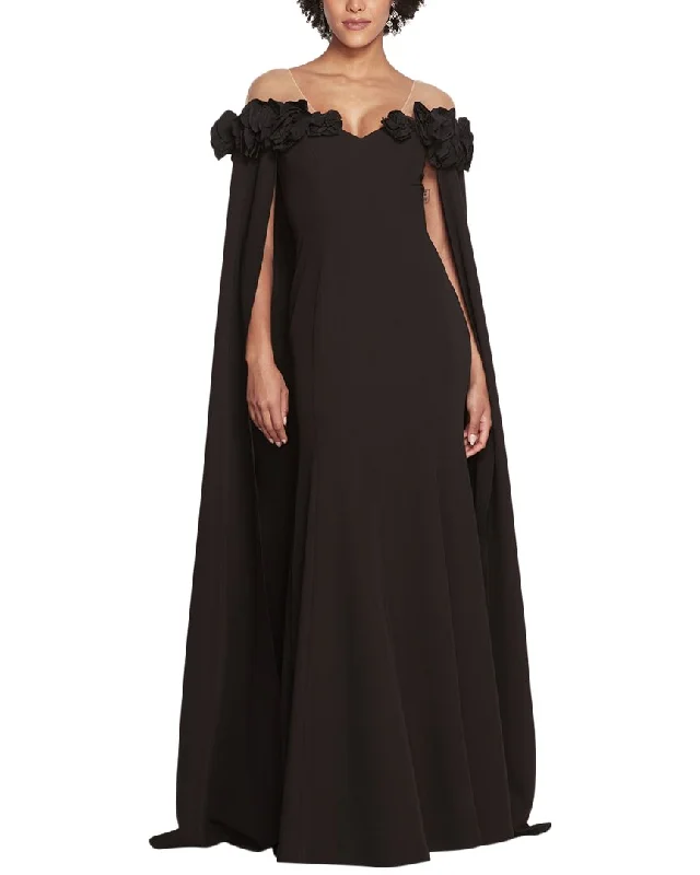 Trendy New Clothes Marchesa Notte Off The Shoulder Cape Gown