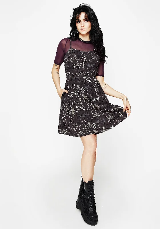 Online Boutiques Best Melancholia Button Up Mini Apron Dress