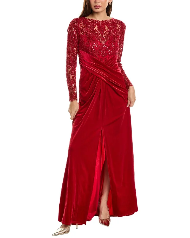 Versatile Outfits Tadashi Shoji Velvet Gown