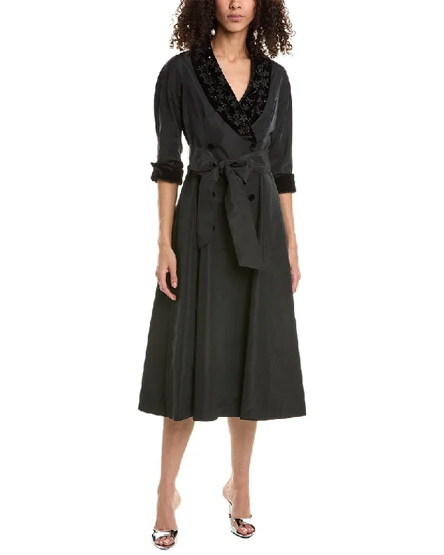 Flash Sale Online Teri Jon by Rickie Freeman Jacquard Velvet A-Line Dress