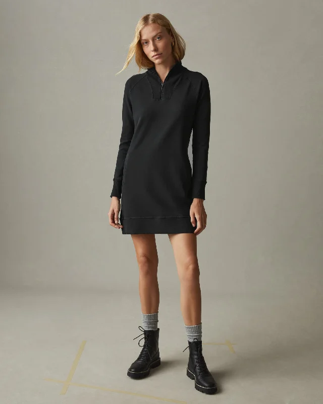 Luxury Fashion Moto Dress - Black