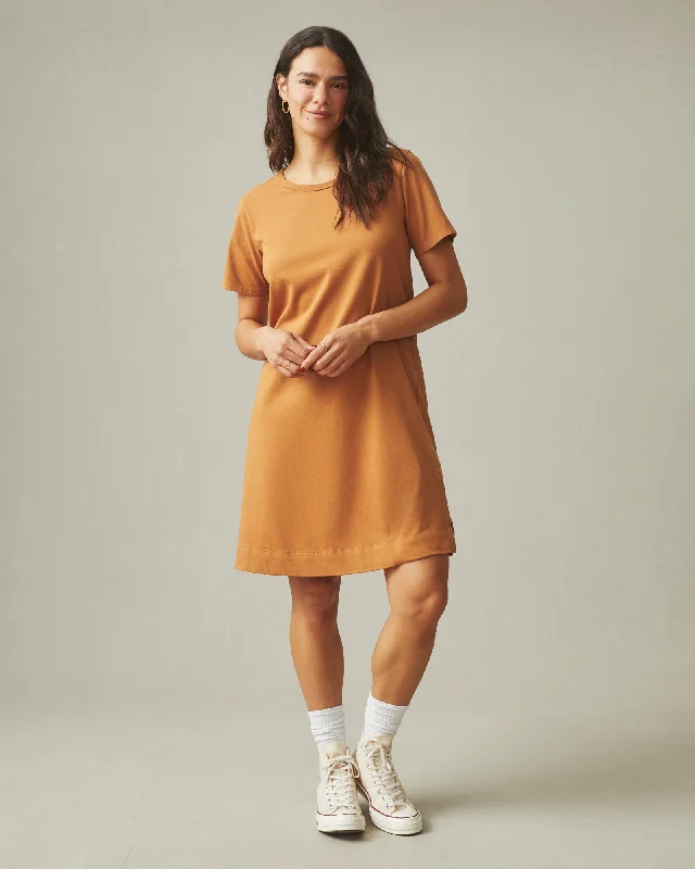 Trendy Online Boutiques T-Shirt Dress - Cashew