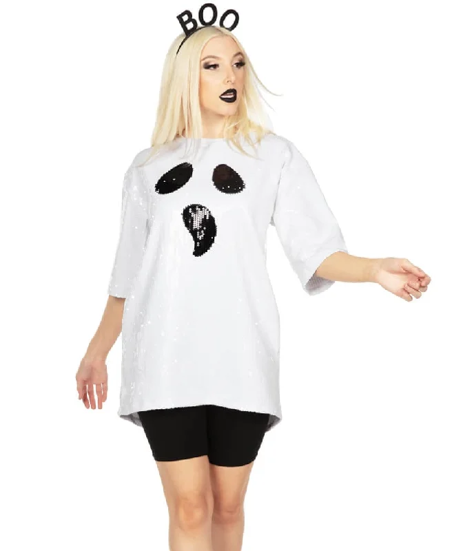 Fashion Essentials Sequined Ghost Costume Dress