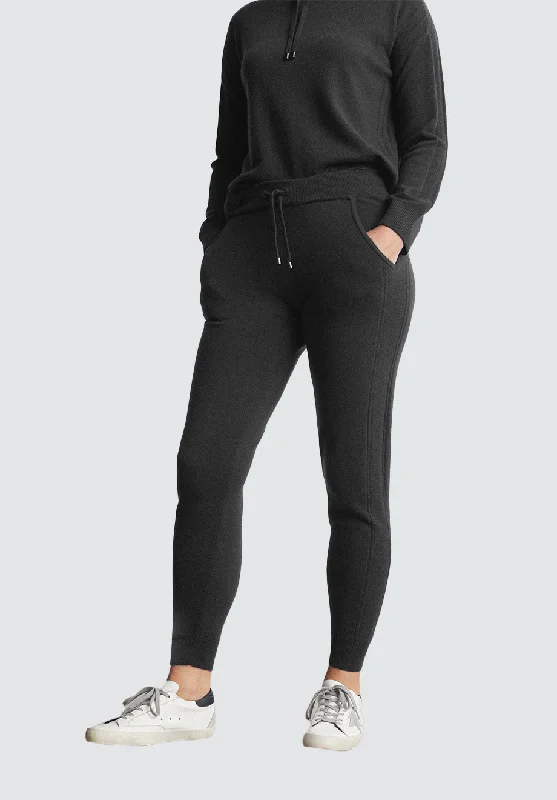 Timeless Elegance Redefined Cashmere Joggers | Black