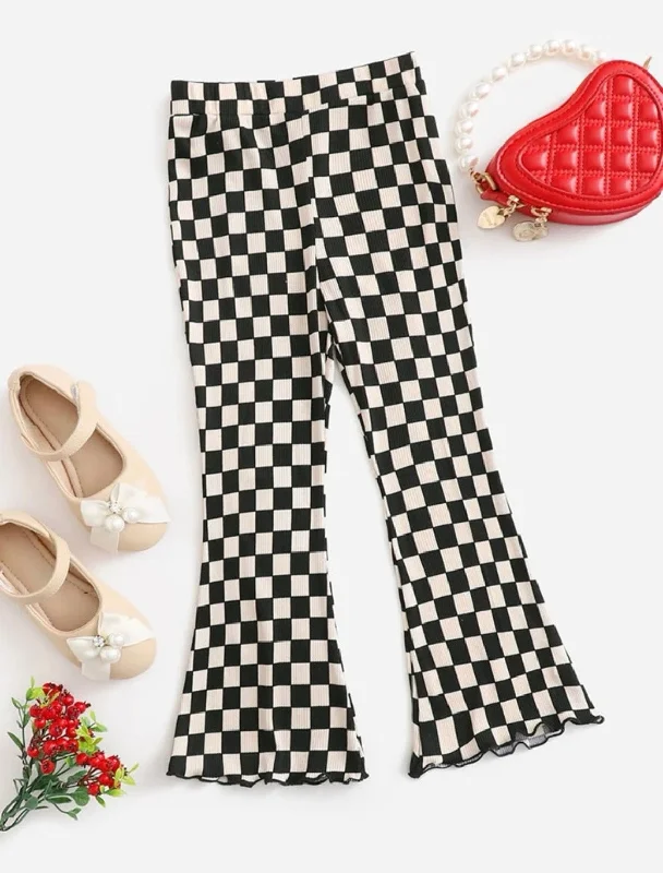 Women's Evening Wear for Special Occasions Checkers Kid Pants