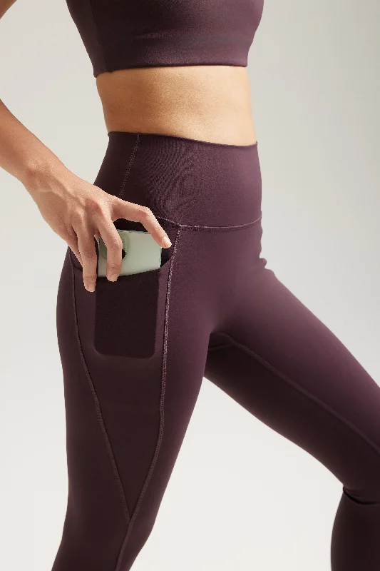 Everyday Basics Pocket Leggings (Full 24") in Grape