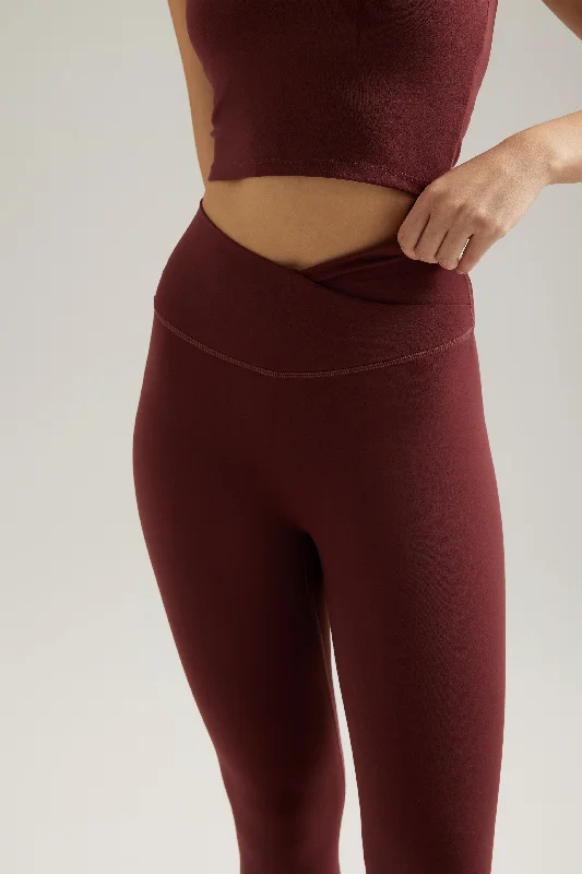 Best Online Boutiques V Leggings (Full 24") in Dark Cherry