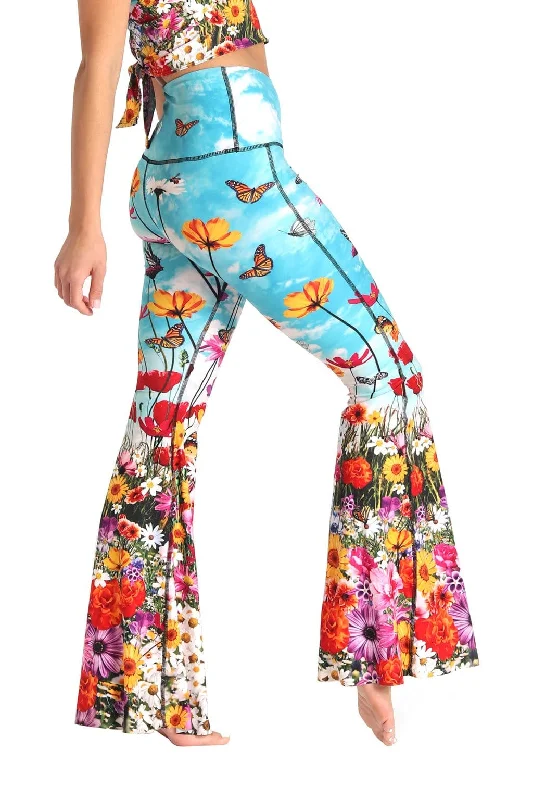 Designer Women's Fashion Online Flower Bomb Bell Bottoms