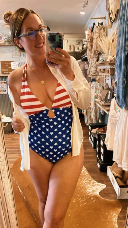 Vintage Style Clothing Sale Freedom Swimsuit