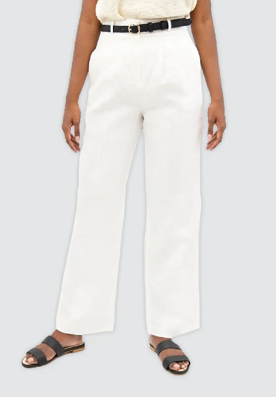 Dive Into Trendy Women's Fashion French Riviera NCE - Wide Leg Pants | Porcelain