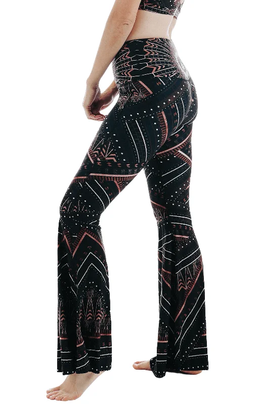 Comfortable Casual Wear Humble Warrior Printed Bell Bottoms