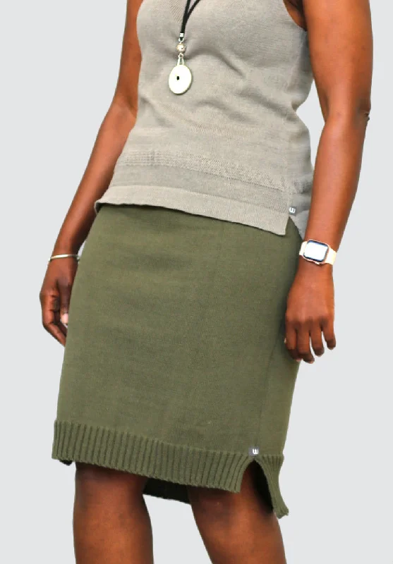 Sale On Sale Knee-Length Skirt | Olive