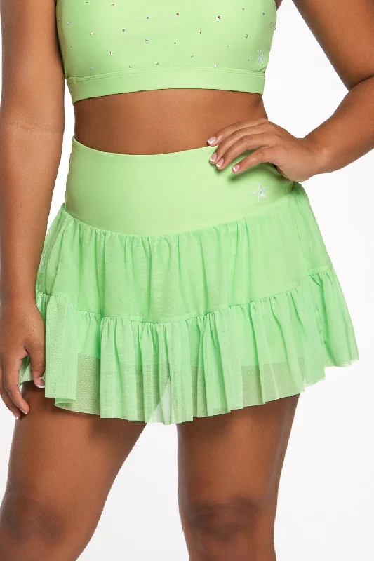 Flash Sale Now Layered Ruffle Skirt in Pistachio