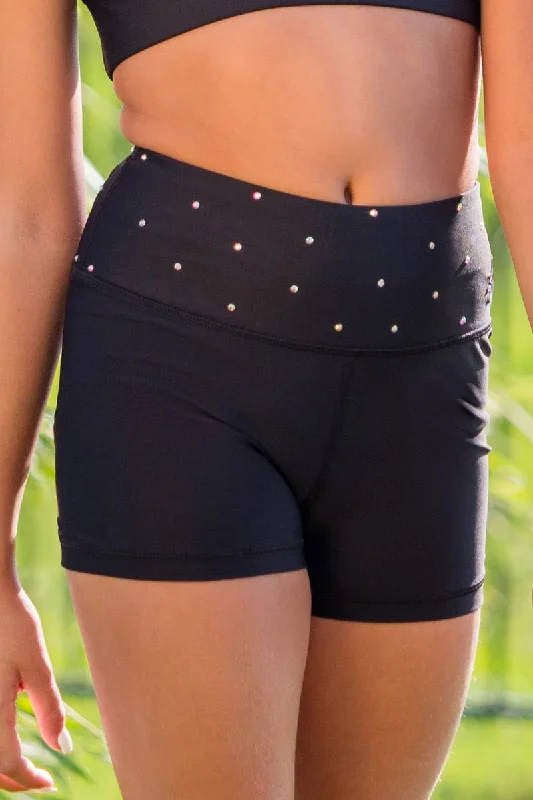 Trendy Women's Apparel for All Seasons Legendary Compression Short in Black Crystal