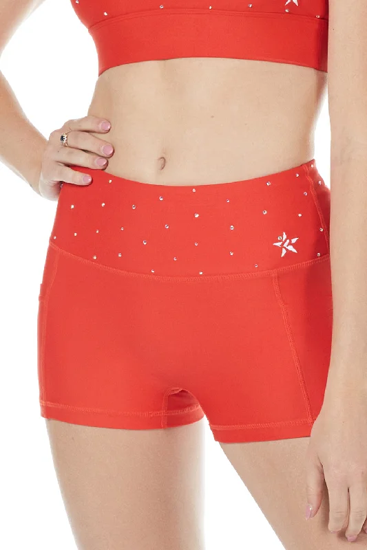 Casual Style for Busy Women Legendary Compression Short in Red Crystal