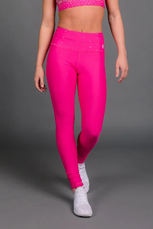 Trend Setting Threads Legendary Legging in Hyper Pink Crystal