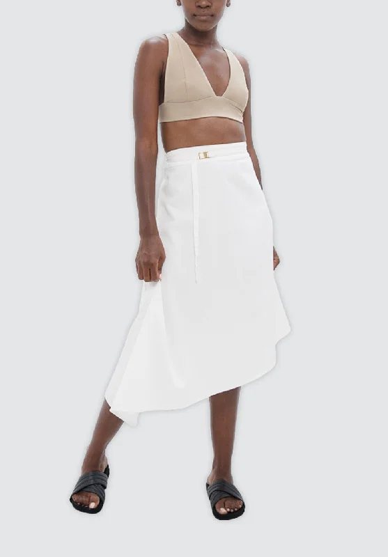 Insane Discount Onslaught Mallorca PMI - Asymmetric Skirt | White Dove