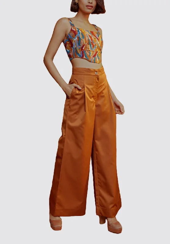 Women's Clothing Rust Trouser