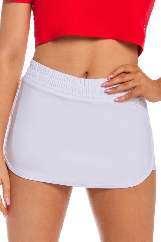 Women's Evening Wear Sports Skirt in White