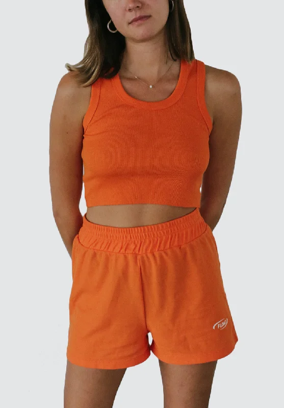 Women Clothing Track Shorts Lacoste | Orange