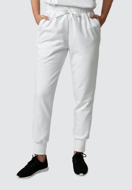 Vintage Fashion Women's Joggers | White